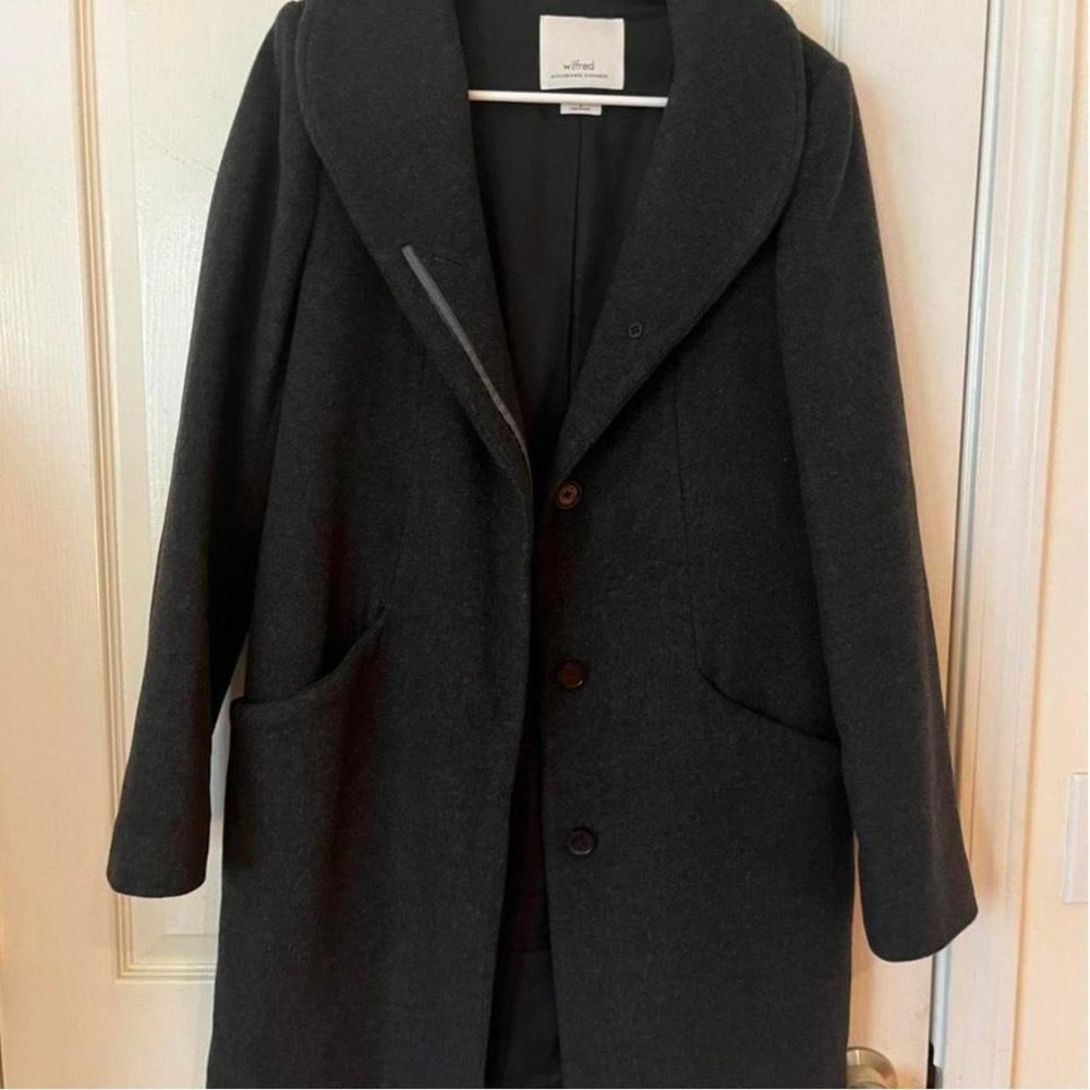 Gray Aritzia Wilfred cocoon coat - wool/cashmere